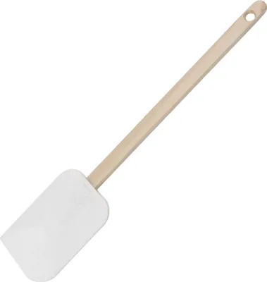 Produktbild von FMprofessional Teigschaber 45 x 1,5 x 10 cm, Teigspachtel mit Holzgriff, hochwertige Spatel, Schaber zum Verstreichen und Ausschaben (Farbe: helles Holz/Weiß)