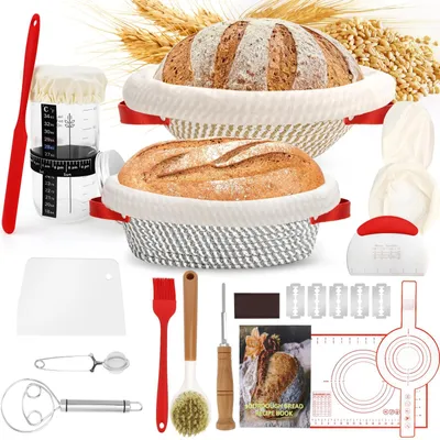 Immagine prodotto di Kit per la preparazione del lievito madre per pane e prodotti da forno, completo di accessori
