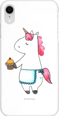 Produktbild von Mr. & Mrs. Panda Iphone XR Handyhülle Einhorn Muffin - Weiß - Geschenk, Handy Case, Unicorn, Premium Kunststoff, Geburtstag, Grüße, Glückwünsche