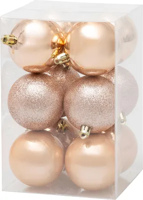 Produktbild von MAGICHOME WEIHNACHTSKUGELN, 12 St., Roségold, 6 cm