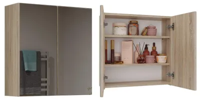 Produktbild von Topeshop POLA 2DL SONOMA, Eiche, Holz, Wand-montiert, 3 Regale, 2 Tür(en), Partikelbord, Drehtür