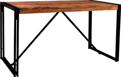 Produktbild von SIT Möbel Esstisch 140 x 70 cm | Platte 60 mm Akazie natur | Gestell Altmetall antikschwarz | B 140 x T 70 x H 76 cm | 09214-01 | Serie PANAMA