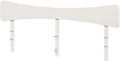 Produktbild von Massivholz Bettgestell - Hintergrund - Bett komplett - Weiss - 200 cm - Holz