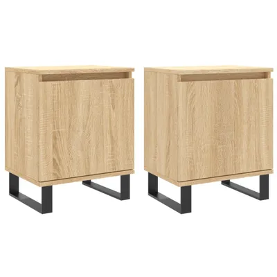 Produktbild von Nachttische 2 Stk. Sonoma-Eiche 40x30x50 cm Holzwerkstoff