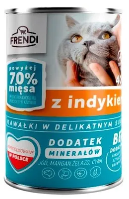 Zdjęcie produktu dla Karma mokra dla kota Frendi z indykiem w sosie 400 g