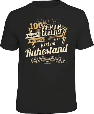Produktbild von T-Shirt Ruhestand 100% Baumwolle Standard 100 für Herren & Damen