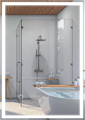 Produktbild von Led-Badezimmerspiegel Wandspiegel 80X60Cm Beschlagfrei Touchschalter Ip44