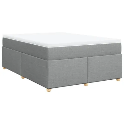 Produktbild von Boxspringbett mit Matratze Hellgrau 140x190 cm Stoff