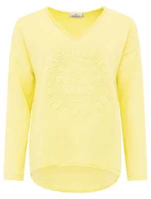 Productafbeelding van Zwillingsherz Sweater voor dames – Positieve boodschap, gemaakt van hoogwaardige katoen