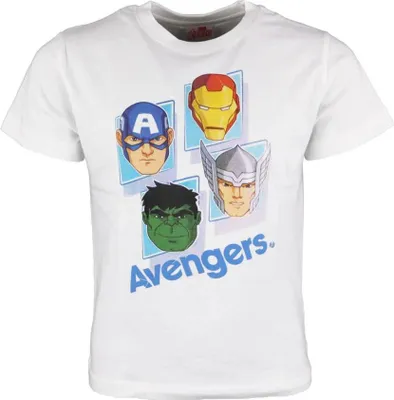 Produktbild von Marvel Avengers Kinder kurzarm T-Shirt – Weiß / 104