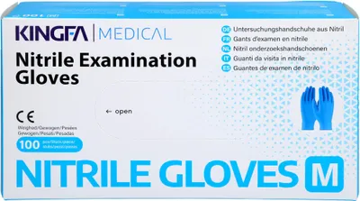 Produktbild von Nitril Einmal Handschuhe puderfrei mittel, 100 St HAS