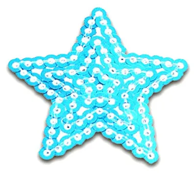 Produktbild von Stern Mit Pailletten - Aufnäher, Bügelbild, Aufbügler, Applikationen, Patches, Flicken, Zum Aufbügeln, Größe: 3,2 x 3,5 cm