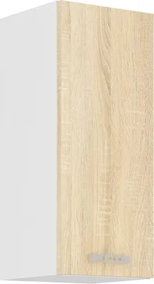 A single kitchen wall cabinet shown from a three-quarter angle.