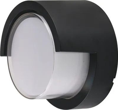 Zdjęcie produktu dla Kinkiet zewnętrzny V-TAC 12W LED IP65 Czarna Okrągła VT-827 3000K 1155lm