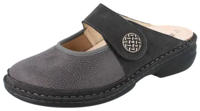 Produktbild von FINN COMFORT FinnStretch Asinara Damen Clog dunkelgrau Nubukleder - Größe: 40