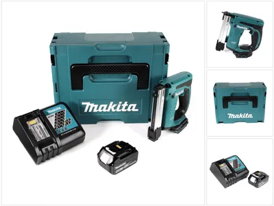 Produktbild von Makita DST 221 RG1J 18 V Li-ion Akku Tacker im Makpac + 1x BL 1860 B 6,0 Ah Li-Ion Akku + DC 18 RC Ladegerät