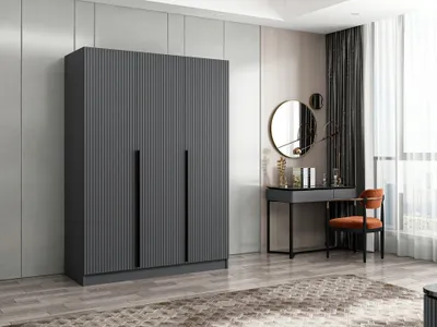 Immagine prodotto di Skye Decor, Kale Anthracite - 2287, armadio, antracite, 100 % PANNELLI DI PARTICELLE RIVESTITI IN MELAMMINA, 135 x 52 x 210 cm