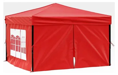 Produktbild von Faltbares Partyzelt mit Seitenwänden 3x3 m Rot
