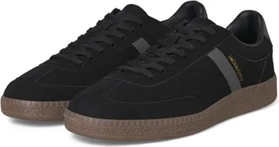 Produktbild von Jack & Jones 12280470_212_1197361_45, Männlich, Erwachsener, Modische Sneakers, Schwarz, Anthrazit, Schnürverschluss, Rundzeh