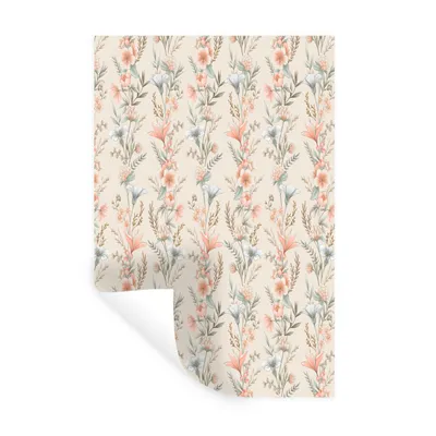 Obrázok produktu pre MuchoWow® Nálepka na stenu - Kvety - Vintage - vzory - 20x30cm - Samolepiaca a polohovateľná