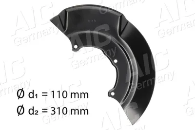 Produktbild von AIC Spritzblech Bremsscheibe für VW Transporter IV Bus (70B, 70C, 7DB, 7DK, 70J, 70K, 7DC, 7DJ) Vorne Rechts 56018 Ankerblech