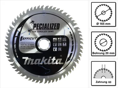 Immagine prodotto di Makita B-69864 Sega EFFICUT 165x20x60Z