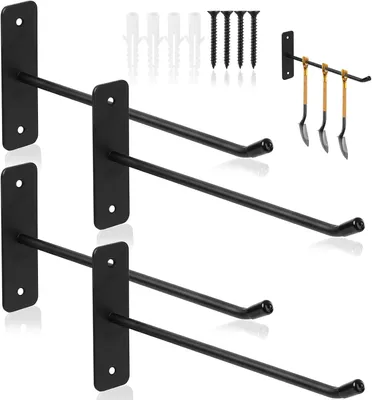 Productafbeelding van 4 ophanghaken voor fietsen en banden, fietswandhaken, garagehaken, wandhouder voor banden, velgenhouder voor de garage en gereedschap, tot 15 kg