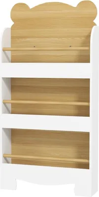 Produktbild von Bücherregal für Kinder Kinderregal mit 3 Ablagen Aufbewahrungsregal aus Holz Spielzeugregal für Spielzeug Bücher Standregal für Kinderzimmer