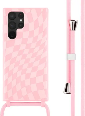 Image de imoshion Étui design en silicone avec cordon pour le Samsung Galaxy S22 Ultra - Rose rétro