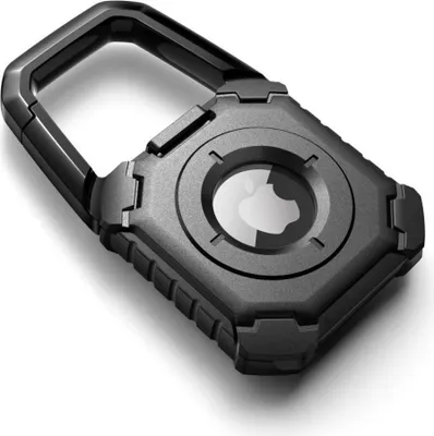 Image de Tech-Protect Étui de protection en Polyamide avec porte-clés, compatible avec AirTag 2 - Noir