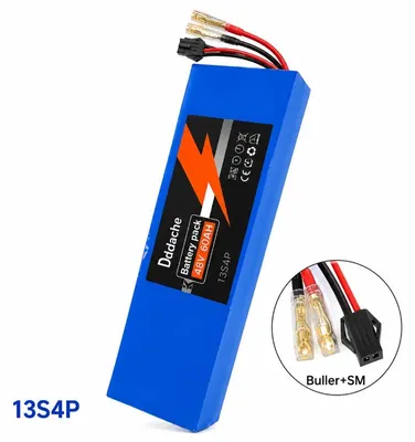 Zdjęcie produktu dla Bateria litowo-jonowa 48V 60Ah - akumulator 13S4P - do skuterów elektrycznych - ogniwa 18650 - zintegrowany inteligentny system zarządzania baterią (BMS) 25A - Buller SM