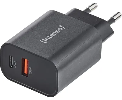 Produktbild von Intenso Power Adapter 1x USB-A/1x USB-C 30W Black
