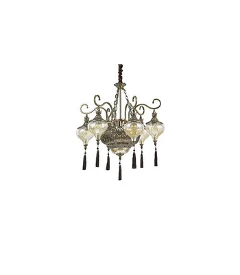 Produktbild von Vintage-Deco Haremsaufhängung Metall brüniert Messing 9 Lichter E27