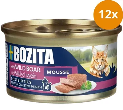 Produktbild von Bozita Cat Dose Mousse Wildschwein 85g, Adult, Wildschwein, 85 g, Getreidefrei