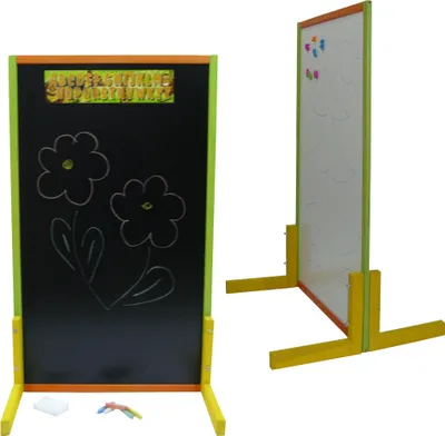 Obrázek produktu pro Dětská magnetická tabule 2v1 barevná - výška 111 cm