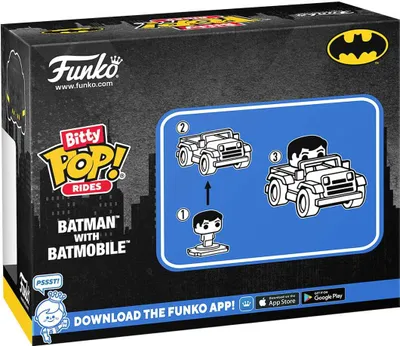 Immagine prodotto di Bitty POP! Rides Batman z Batmobilem - Figurka Vinylowa 2,5 cm DC Comics