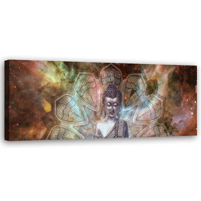 Produktbild von Leinwandbild Buddha-Abstraktion 90x30 Feeby Braun bild für die wand bereit zum aufhängen