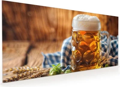 Produktbild von Küchenrückwand Spritzschutz Glas mit Motiv Bierglas 40 x 40 cm