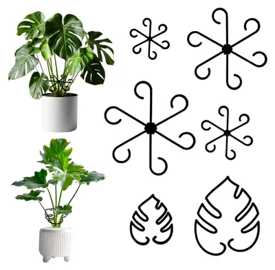 Produktbild von 16 Stück Pflanzenstützen aus Kunststoff, Gartenstützringe in mehreren Größen zur Unterstützung von Pflanzen, Blumen, Rosen und Tomaten (Schwarz)