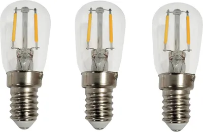 Produktbild von 3 x Kühlschranklampe LED E14 Fassung 1,3 Watt 1,3W 110 Lumen 2700 Kelvin