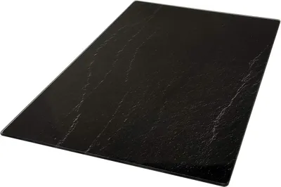 Produktbild von Gleitbrett 40x30 cm aus Sicherheitsglas in Schieferoptik mit Teflongleitern