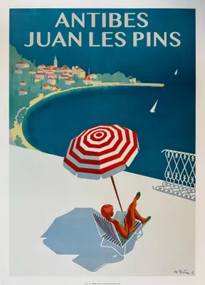 Zdjęcie produktu dla ANTIBES – JUANS LES PINS / PARASOL – 50 x 70 cm Plakat
