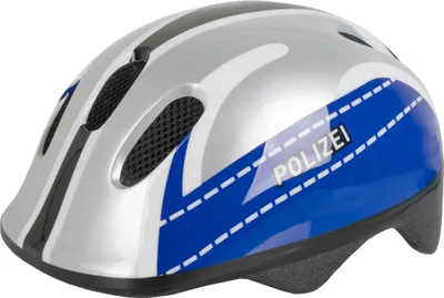 Produktbild von Ventura Kinder Fahrradhelm POLIZEI mit LED 730961, Größe S (52 - 56 cm)