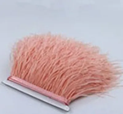 Obrázek produktu pro Prýmek z pštrosího peří 8-10 cm, meruňkový / 1 m