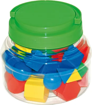 Produktbild von EDUPLAY 120-153 Geo Formen im Schraubglas, bunt, 40-teilig (1 Set)