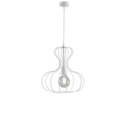 Immagine prodotto di Lampadario Titty 1 luce in ferro bianco e argento