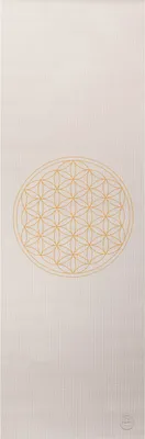 Produktbild von Bodhi Leela Yogamatte 4.5mm - weiß mit Blume des Lebens