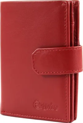 Zdjęcie produktu dla Skórzany portfel Esquire Silk Wallet Vertical czerwony czerwony