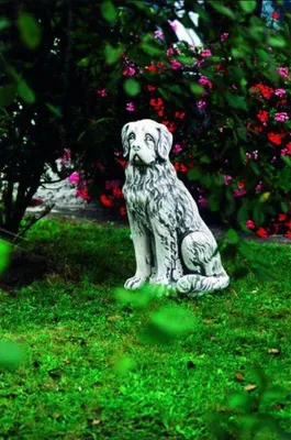 Produktbild von Garten Dekoration Hund Statue Skulptur Figuren Skulpturen Designer Figur 180