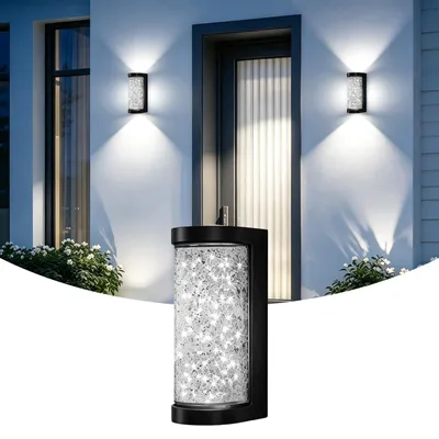 Außenwandlampe rund, LED 11 W, 6000 K, Metall, 18x8x8 cm